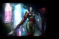 Katana dans ses oeuvres dans cette vido d'Infinite Crisis